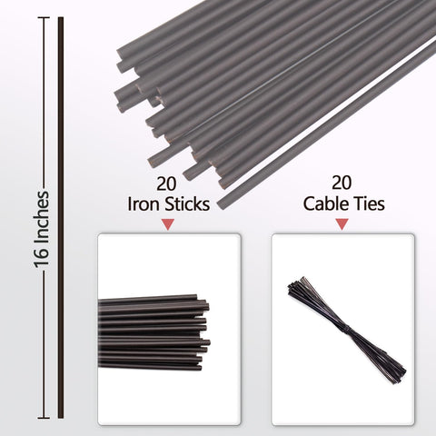 Stroller bendable stake lets you shape plant support