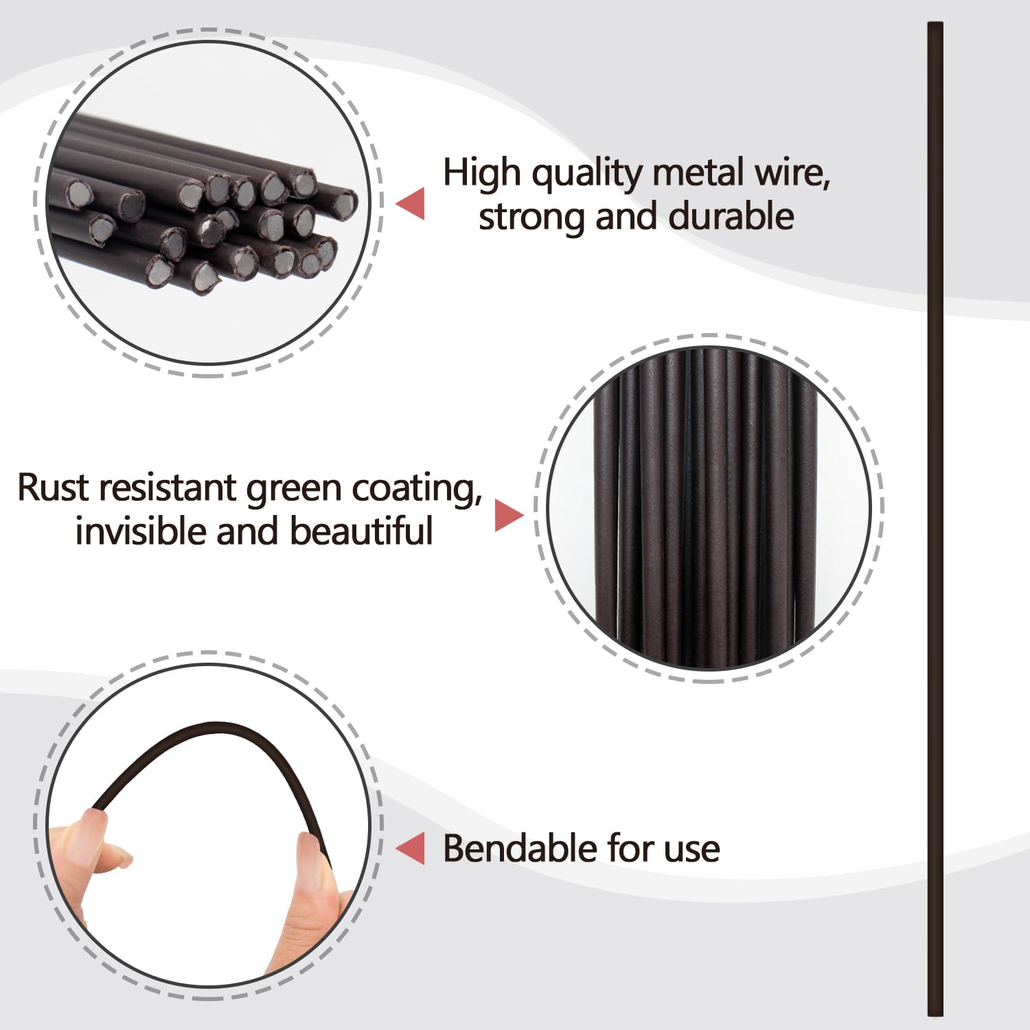 Stroller brown-coated steel stake resists rust for outdoor use