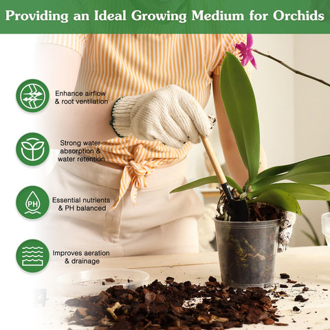 Stroller Orchid Potting Mix perlite detail enhances air flow and drainage