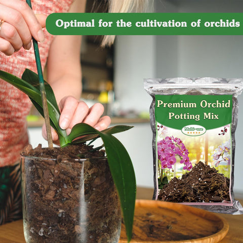 Stroller Orchid Potting Mix suitable for Phalaenopsis and other orchid varieties.