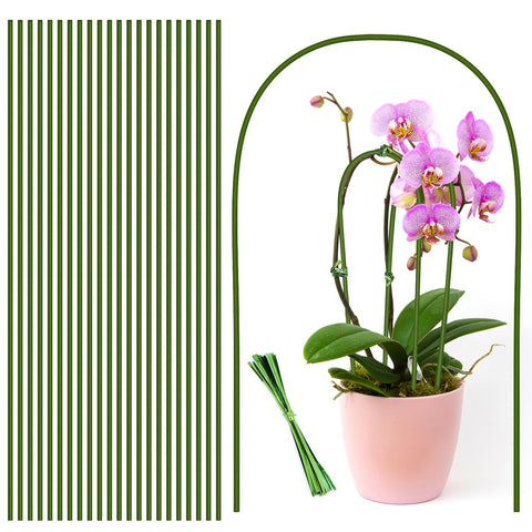 Stroller plant stake green kit provides sturdy indoor plant support