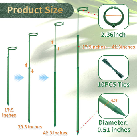 Stroller plant stakes with top clips secure orchid stems neatly.