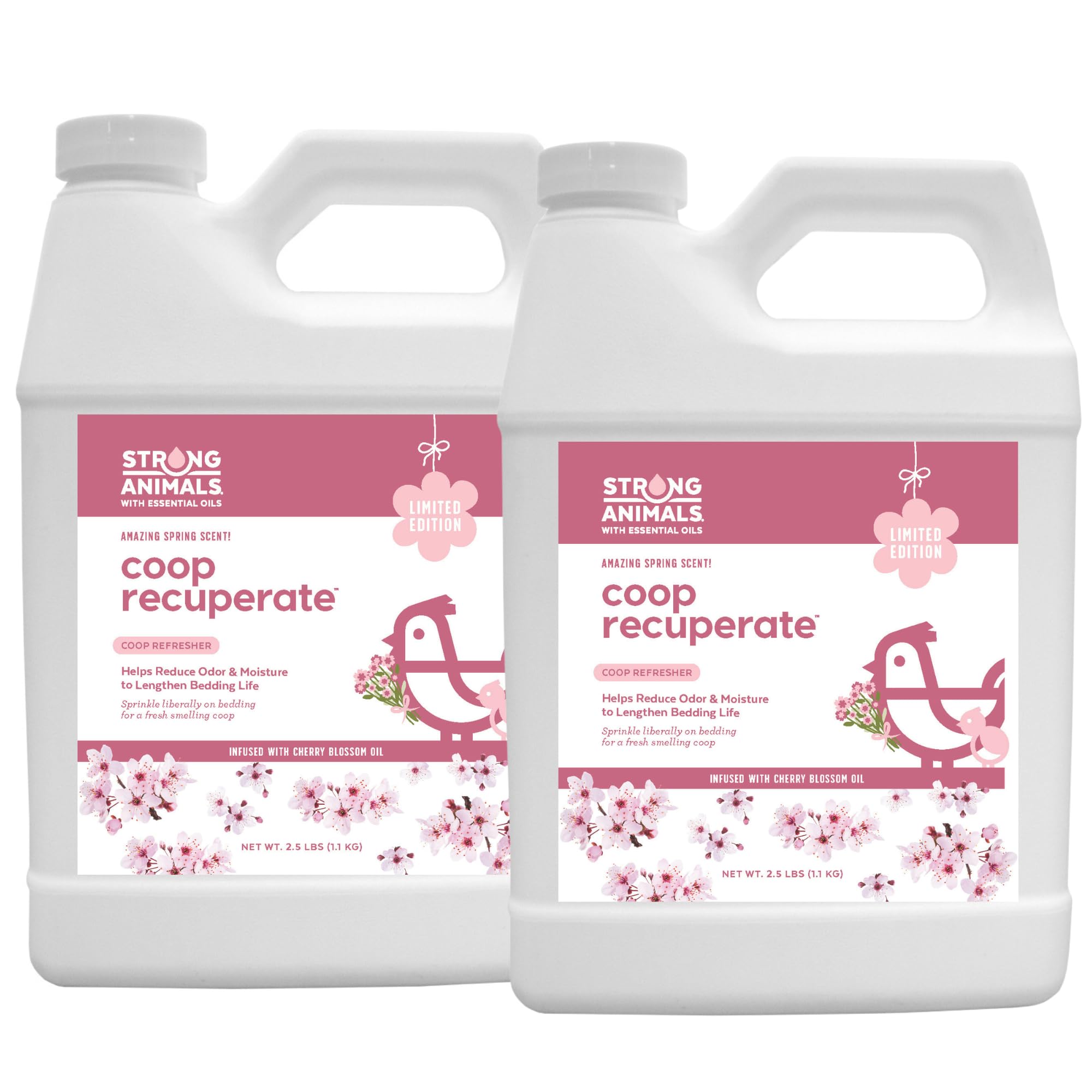 Strong Animals Coop Recuperate cherry blossom jug refreshes coop air with a gentle scent.