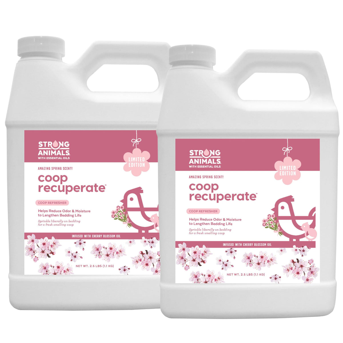 Strong Animals Coop Recuperate cherry blossom jug refreshes coop air with a gentle scent.