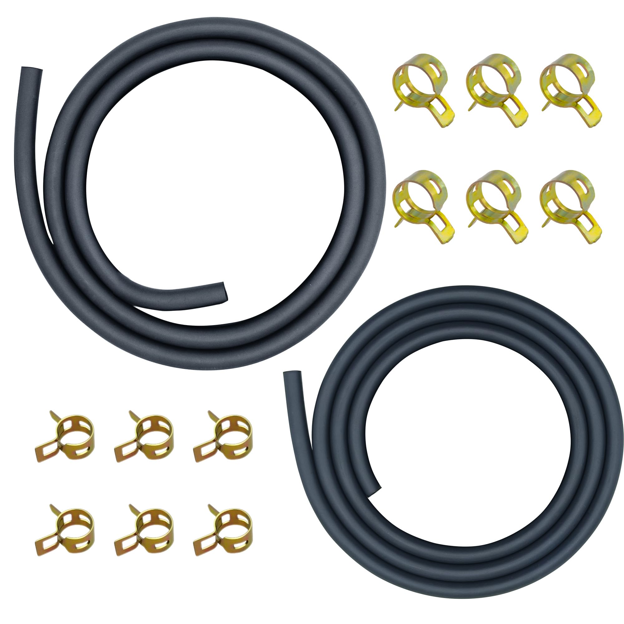 Strongthium 3/16 inch fuel line shows flexible rubber construction for engines.