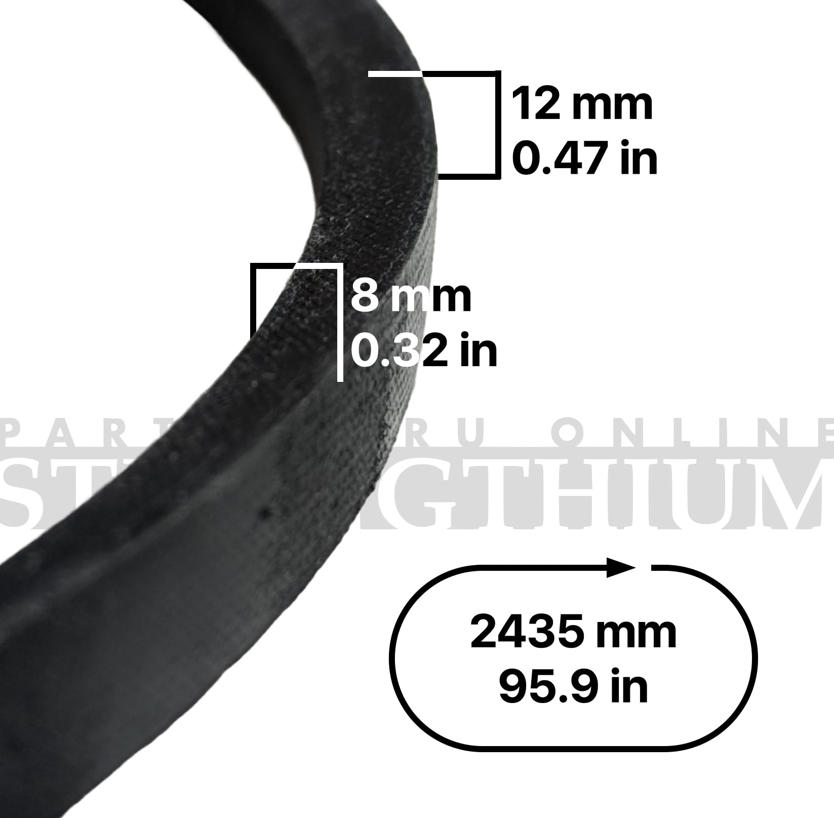 Strongthium 42in deck belt installation view for quick mower setup