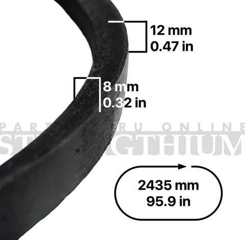 Strongthium 42in deck belt installation view for quick mower setup