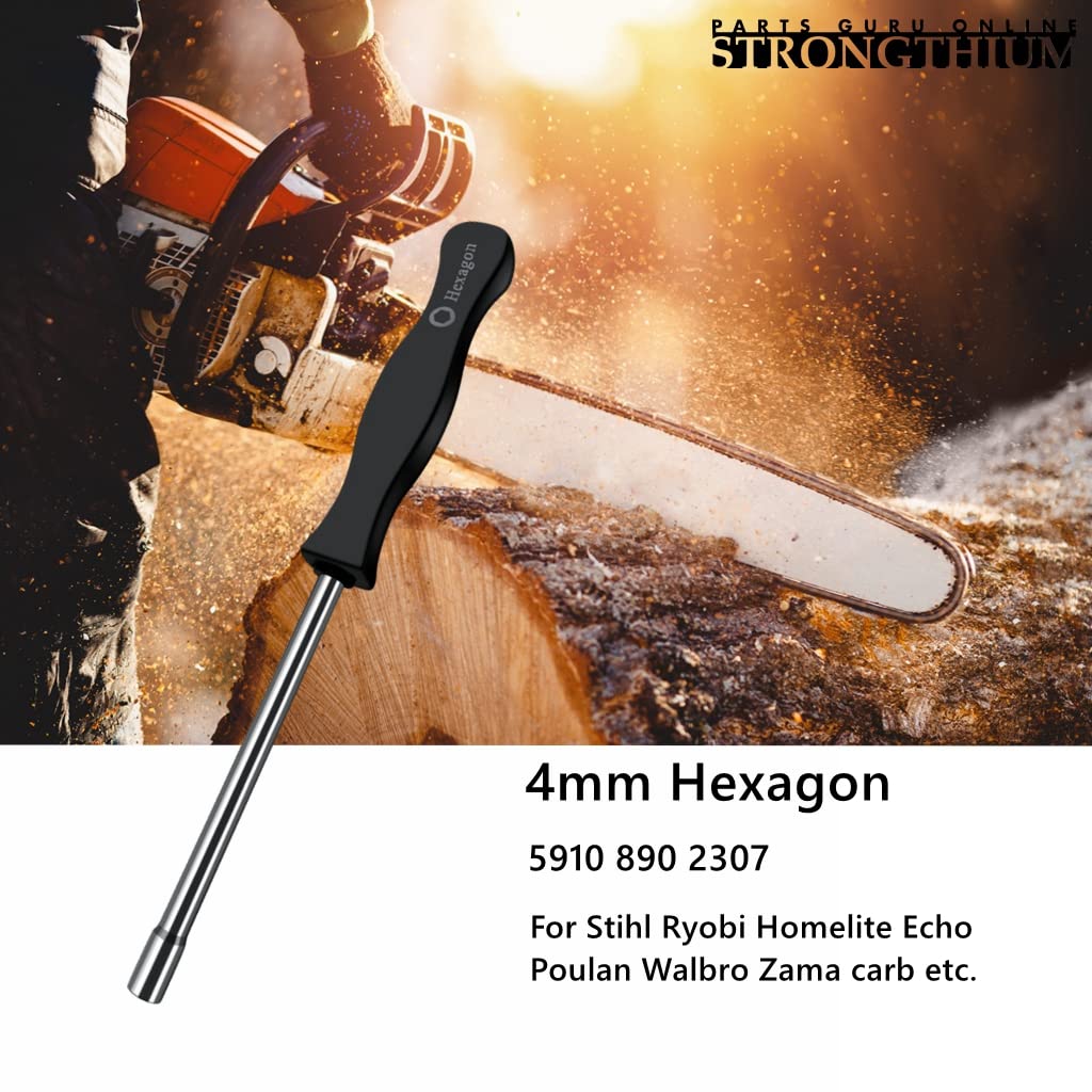 Multi-brand compatibility highlighting use on Poulan, Stihl, Echo and more.