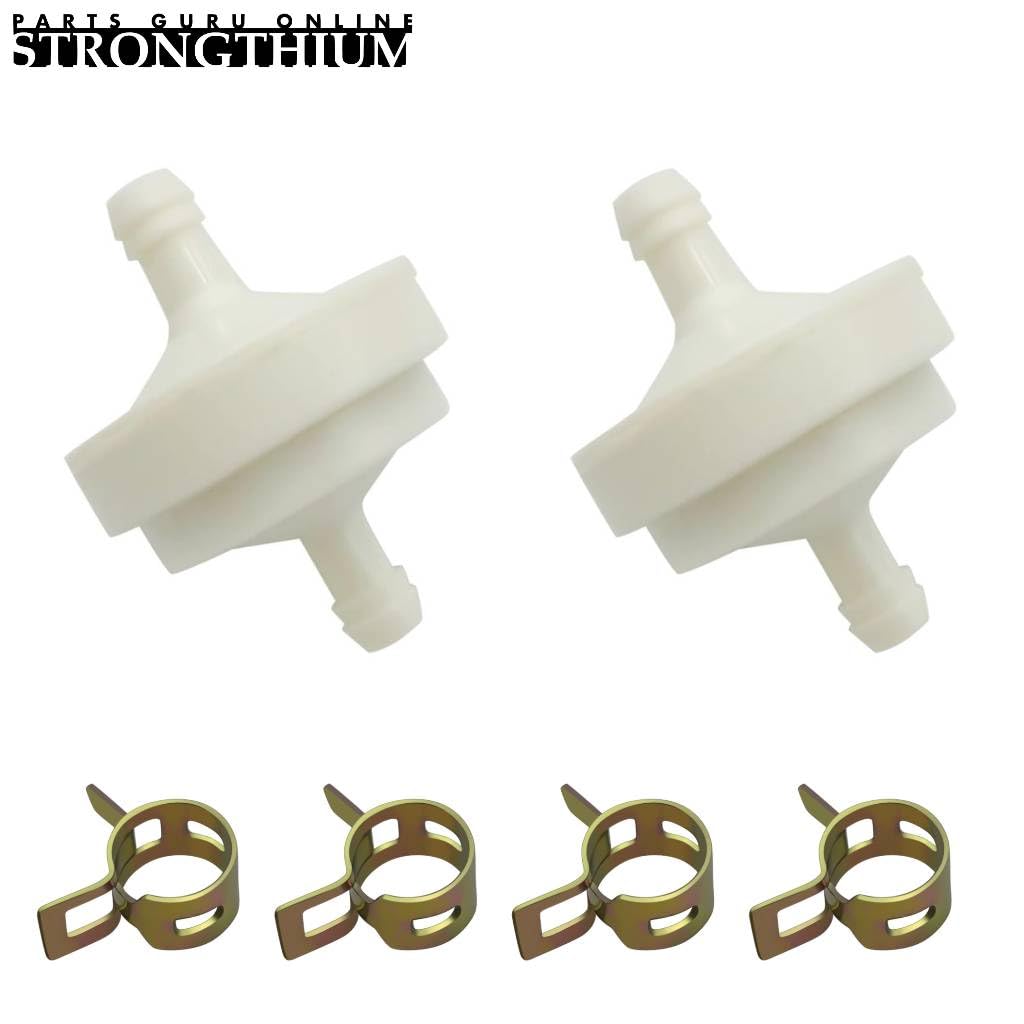 Strongthium two filters with four clamps in package for easy installation.