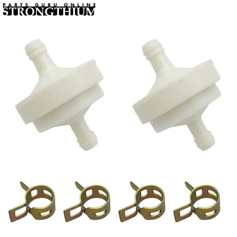 Strongthium two filters with four clamps in package for easy installation.