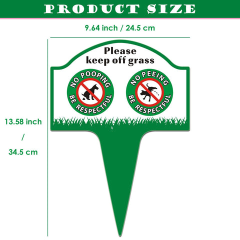 Stupidheart No Poop Sign aluminum yard sign built for outdoor durability.