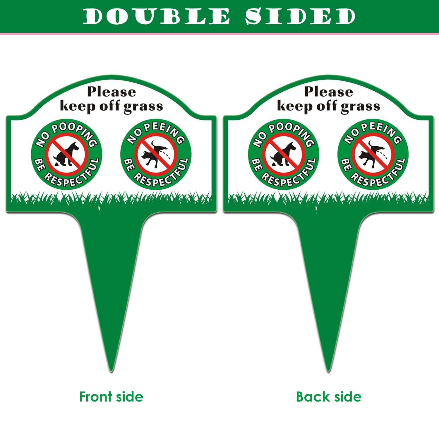 Stupidheart No Poop Sign measures 13.58 by 9.64 inches for balanced visibility.