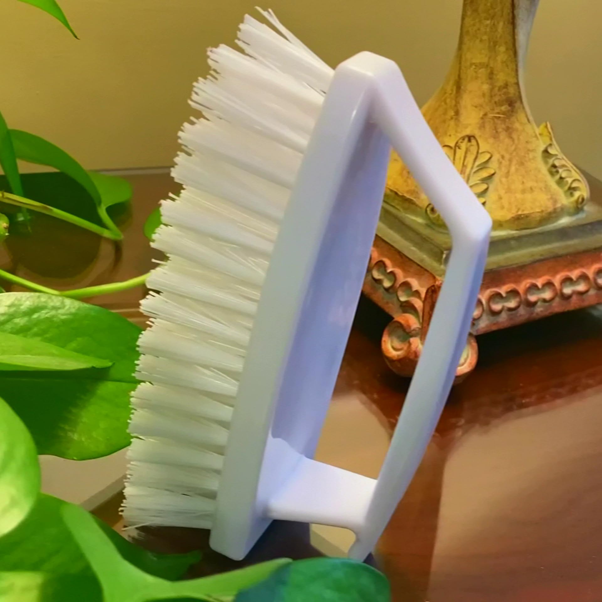 Sturdy King concrete scrub brush handling brick and patio grime