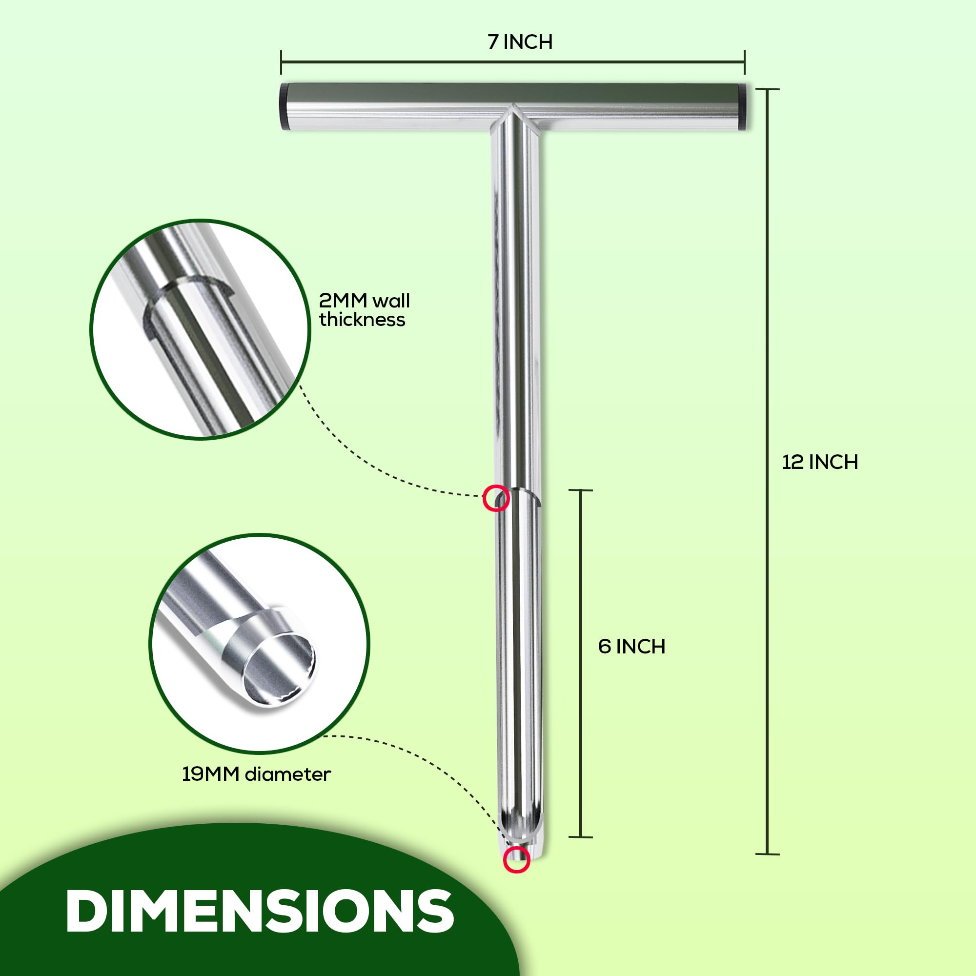 Ergonomic grip on SturdyShape probe supports comfortable sampling