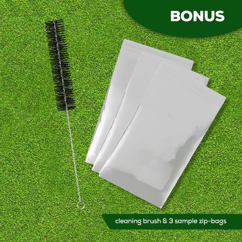 SturdyShape tapered tube design enables clean soil core collection