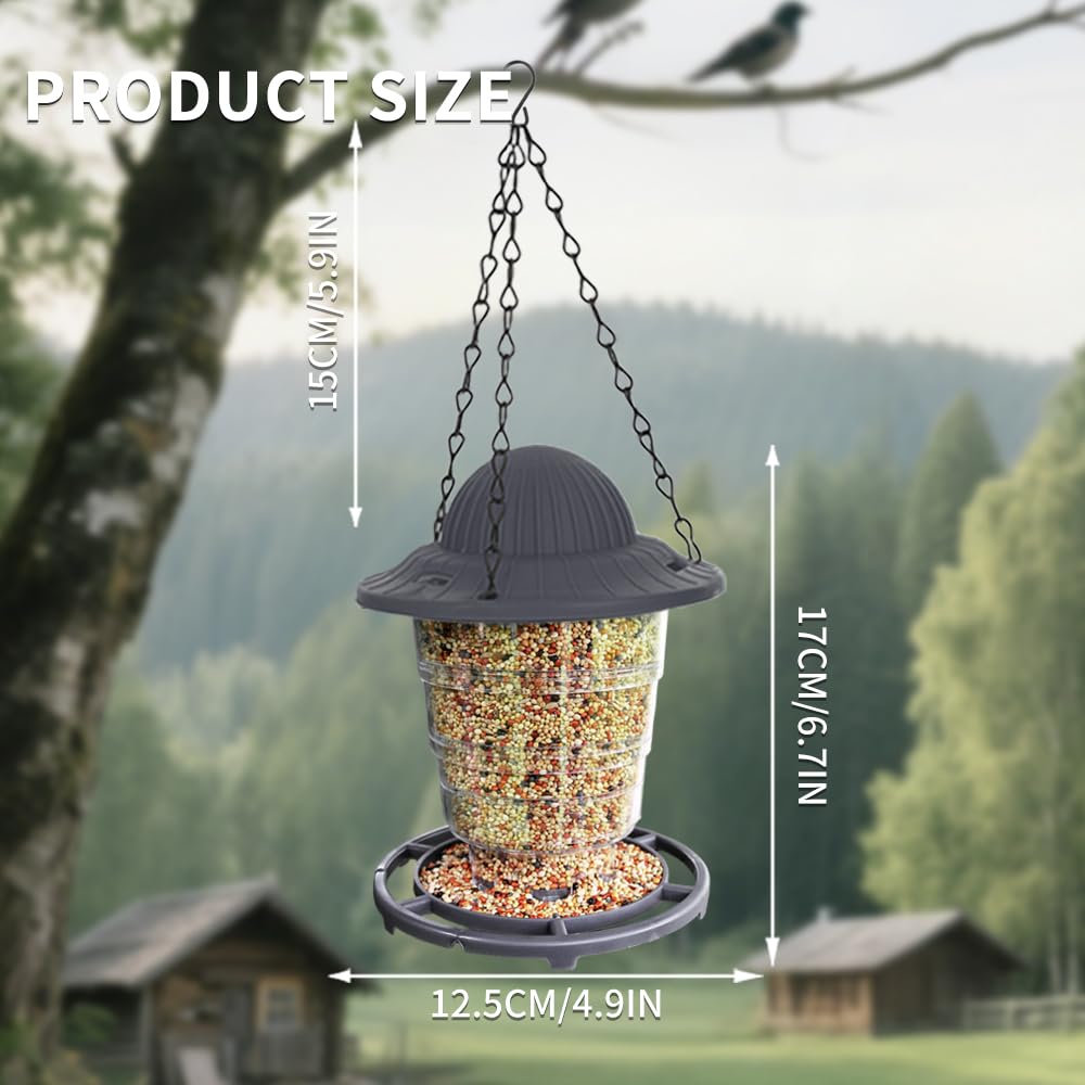 STWPYL Small Bird Feeder demonstrates durable, weather-resistant construction on a porch hook
