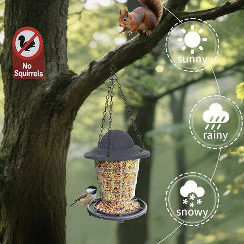 STWPYL Small Bird Feeder features wide refill opening for quick top-ups