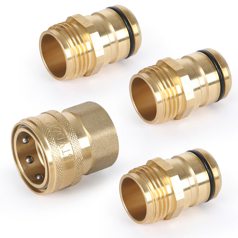 STYDDI 3/4-inch full-flow connector delivers unobstructed water distribution for steady garden irrigation.