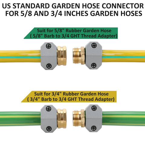 STYDDI 5/8-inch and 3/4-inch universal hose connector for quick coupling.