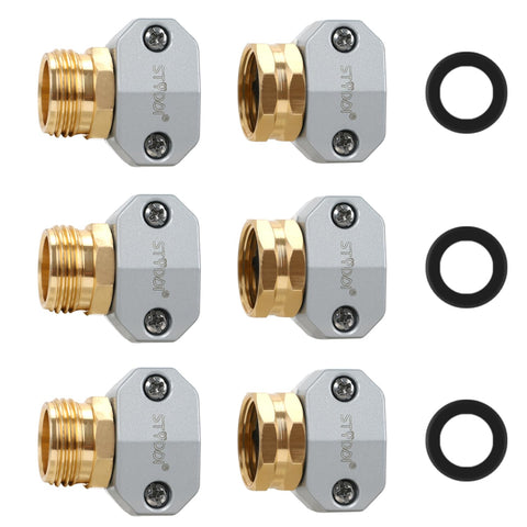 STYDDI aluminum female hose connector for durable garden repairs.