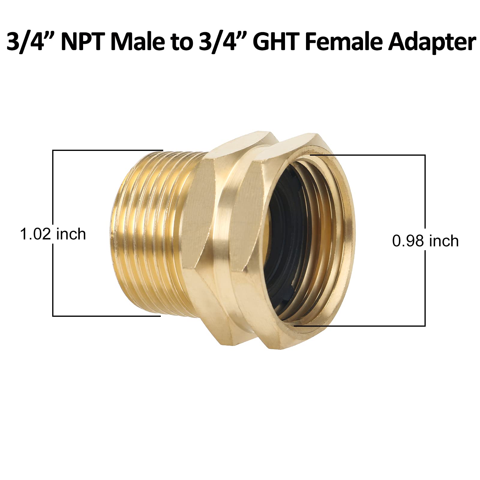 STYDDI brass corrosion-resistant close-up emphasizes durable brass and smooth threading.