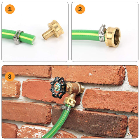 STYDDI solid brass female connectors for easy hose repairs