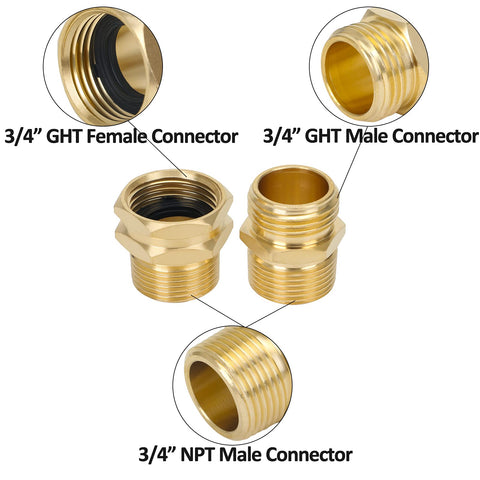 STYDDI brass GHT to NPT washers pack demonstrates included washers for secure seals.