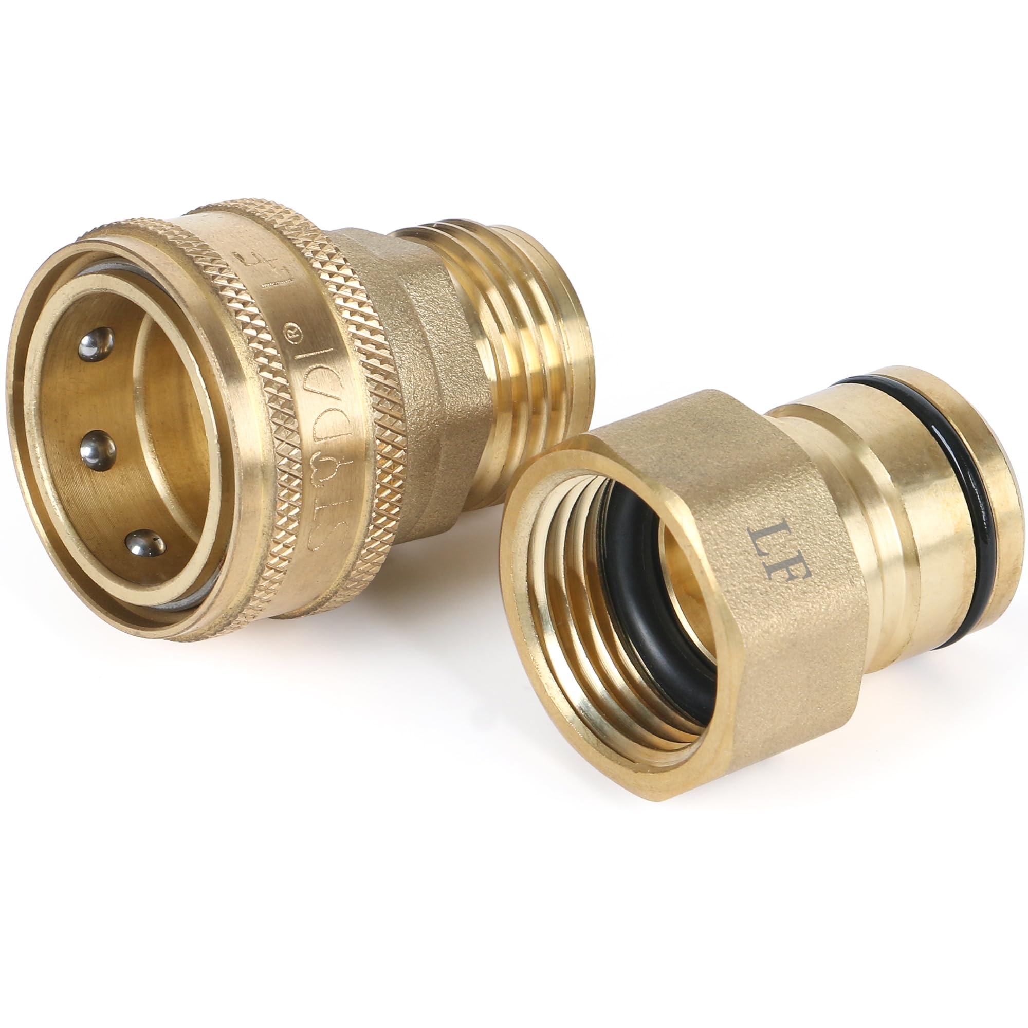 STYDDI full-flow 3/4in brass quick connect for smooth watering