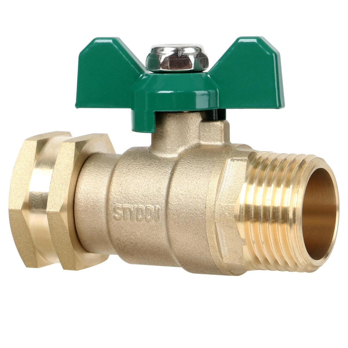 STYDDI Full Flow brass valve front view highlighting high-volume water performance