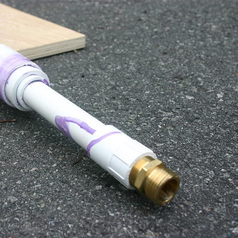 STYDDI garden hose adapter setup illustrates versatile use with standard hoses and pipe threads.