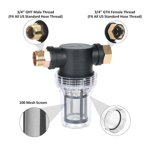 STYDDI garden hose filter blocks dirt from entering irrigation devices