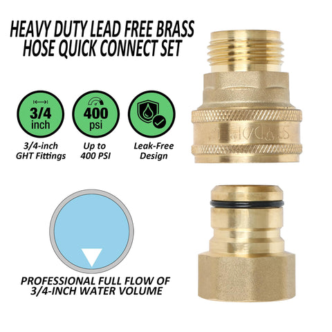 STYDDI heavy-duty 400 PSI brass hose adapter withstands outdoor use