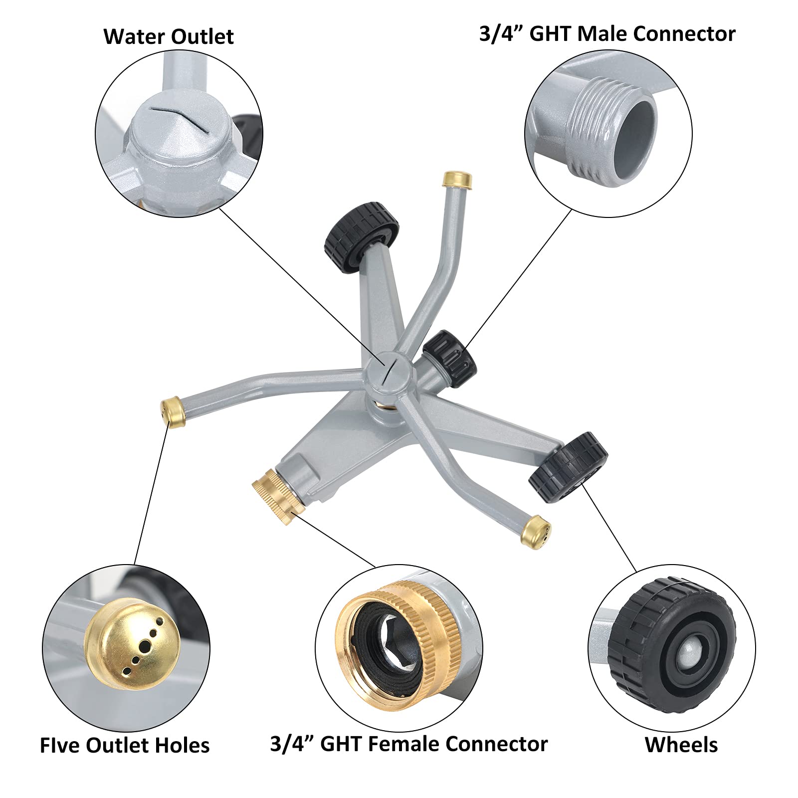 STYDDI heavy-duty metal construction with durable aluminum arms