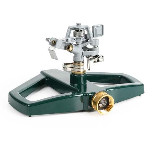 STYDDI heavy-duty sprinkler base provides steady support for even lawn watering