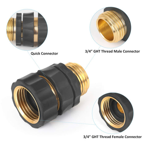 STYDDI hose adapters in aluminum with rubber grip for durable, leak-free use.