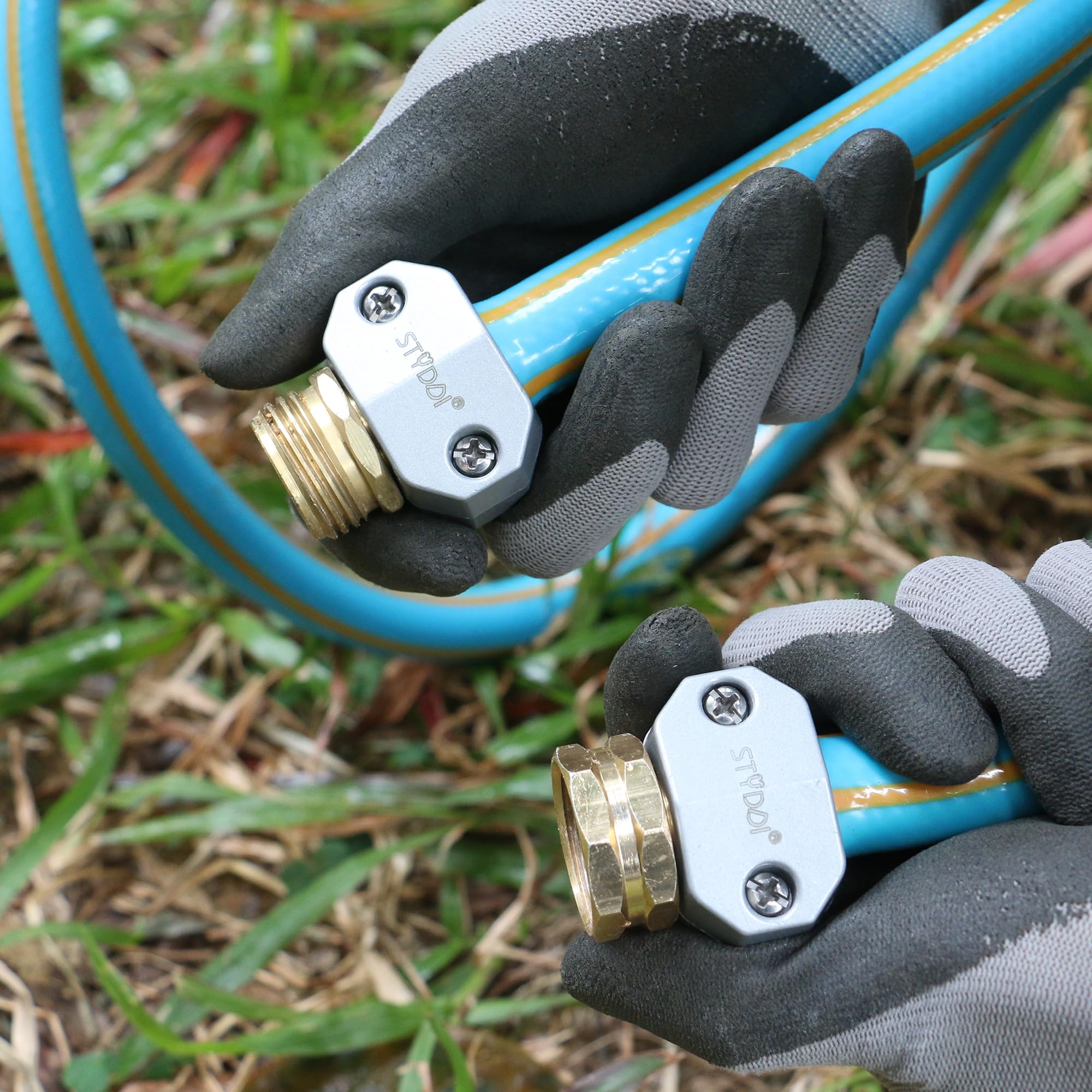 STYDDI male hose connector aluminum ensures strong, quick hose joining.
