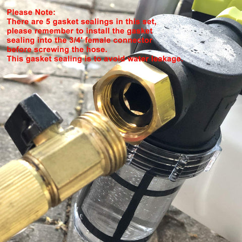 STYDDI inline filter used at outdoor spigots for cleaner water flow
