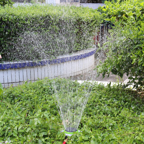 STYDDI Turret Pattern Sprinkler eight-pattern dial for versatile lawn watering.