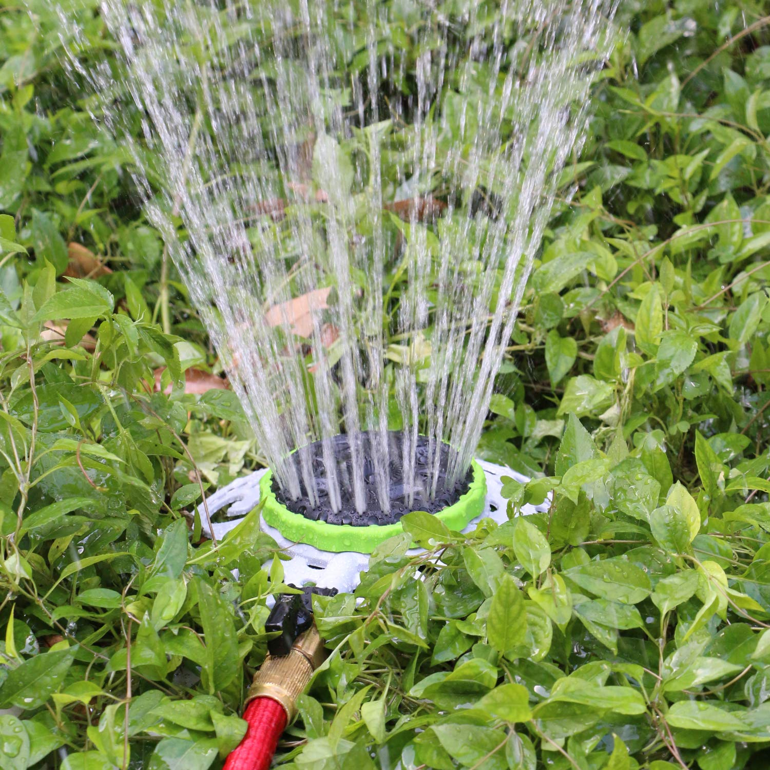 STYDDI Turret Pattern Sprinkler quick-connect adapter simplifies hose attachment.