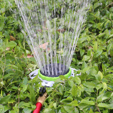 STYDDI Turret Pattern Sprinkler quick-connect adapter simplifies hose attachment.