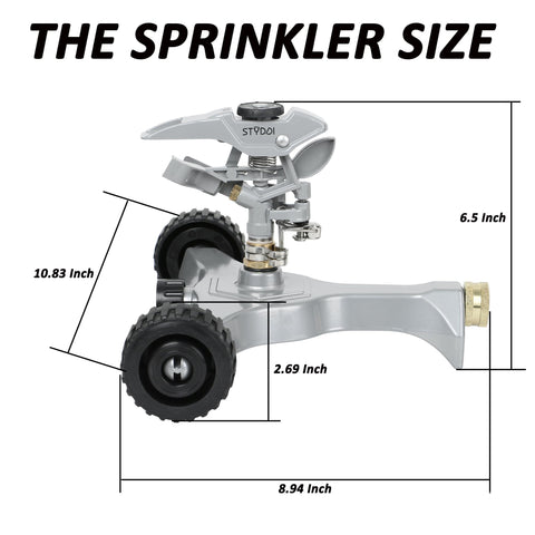 STYDDI two large wheels provide stability on uneven ground.