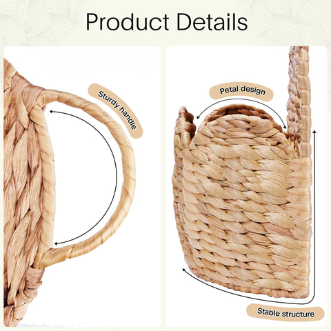 Stylave woven water hyacinth texture adds natural charm and durability.