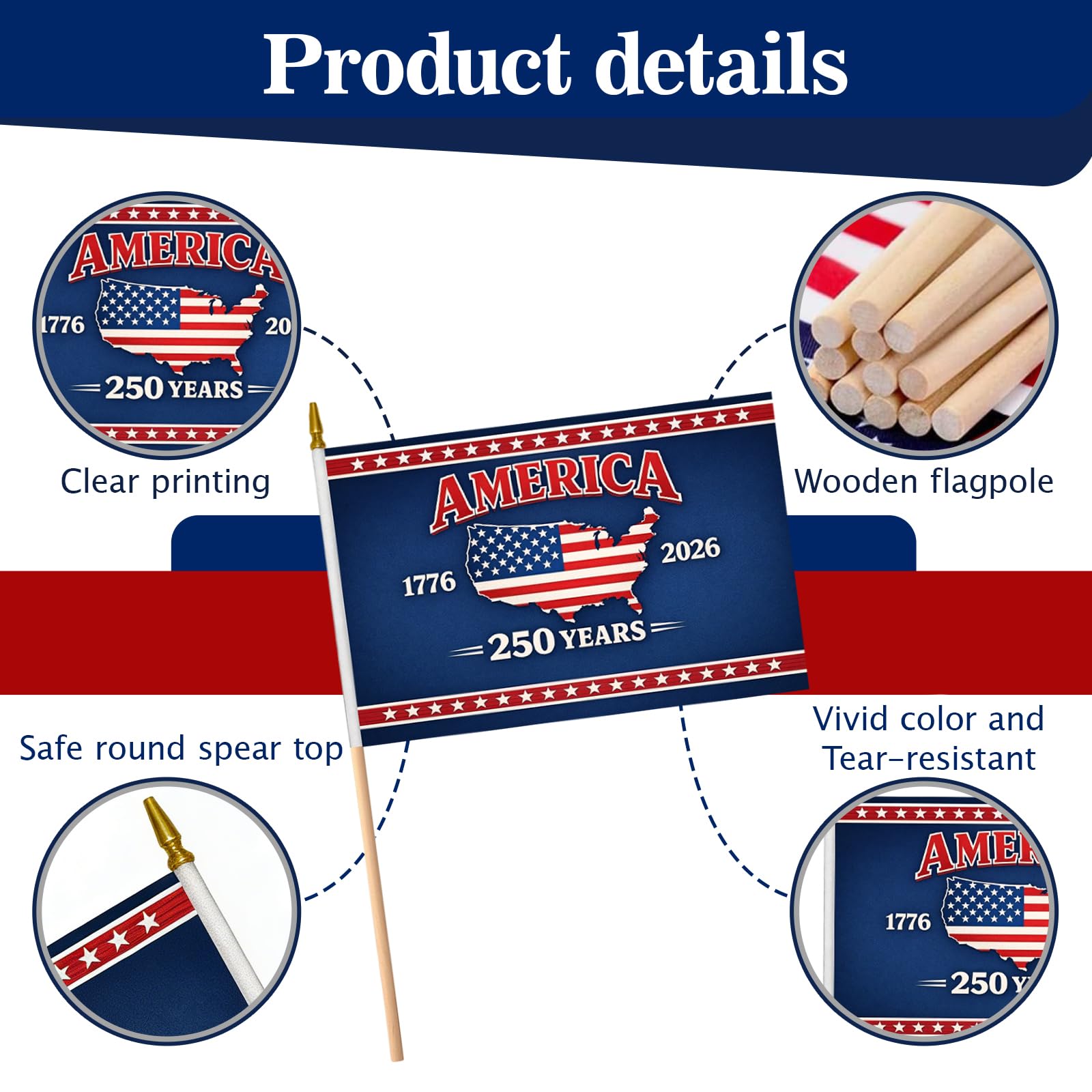 Style-A Flag durable mini flags maintain vibrant color through repeated waving and outdoor use.