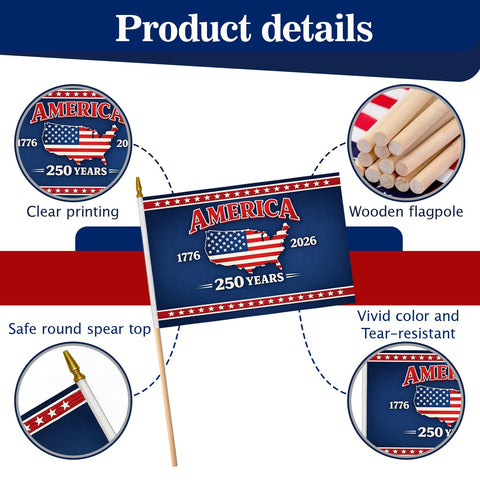 Style-A Flag durable mini flags maintain vibrant color through repeated waving and outdoor use.