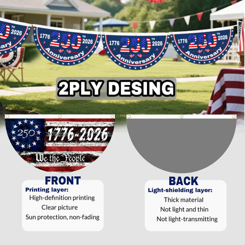 Style A USA Flag with brass grommets for easy outdoor hanging.