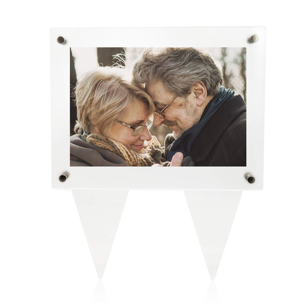 Suaific 5x7 waterproof grave frame, front view, ideal for outdoor memorials