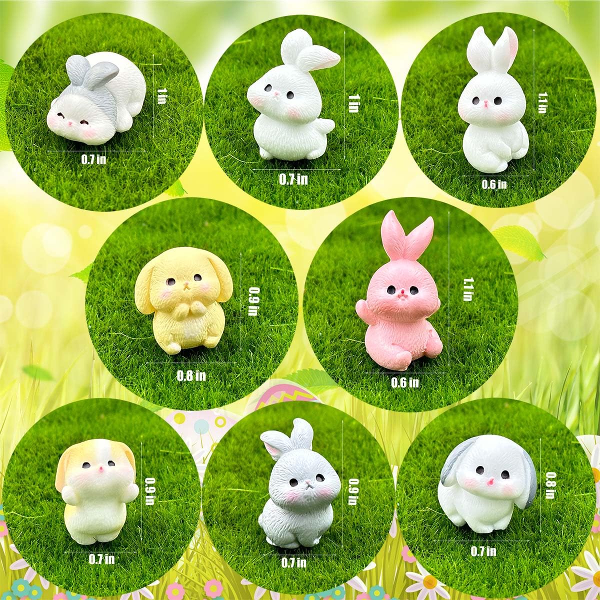 Suartus tiny resin ornaments suitable as cupcake toppers and gifts.