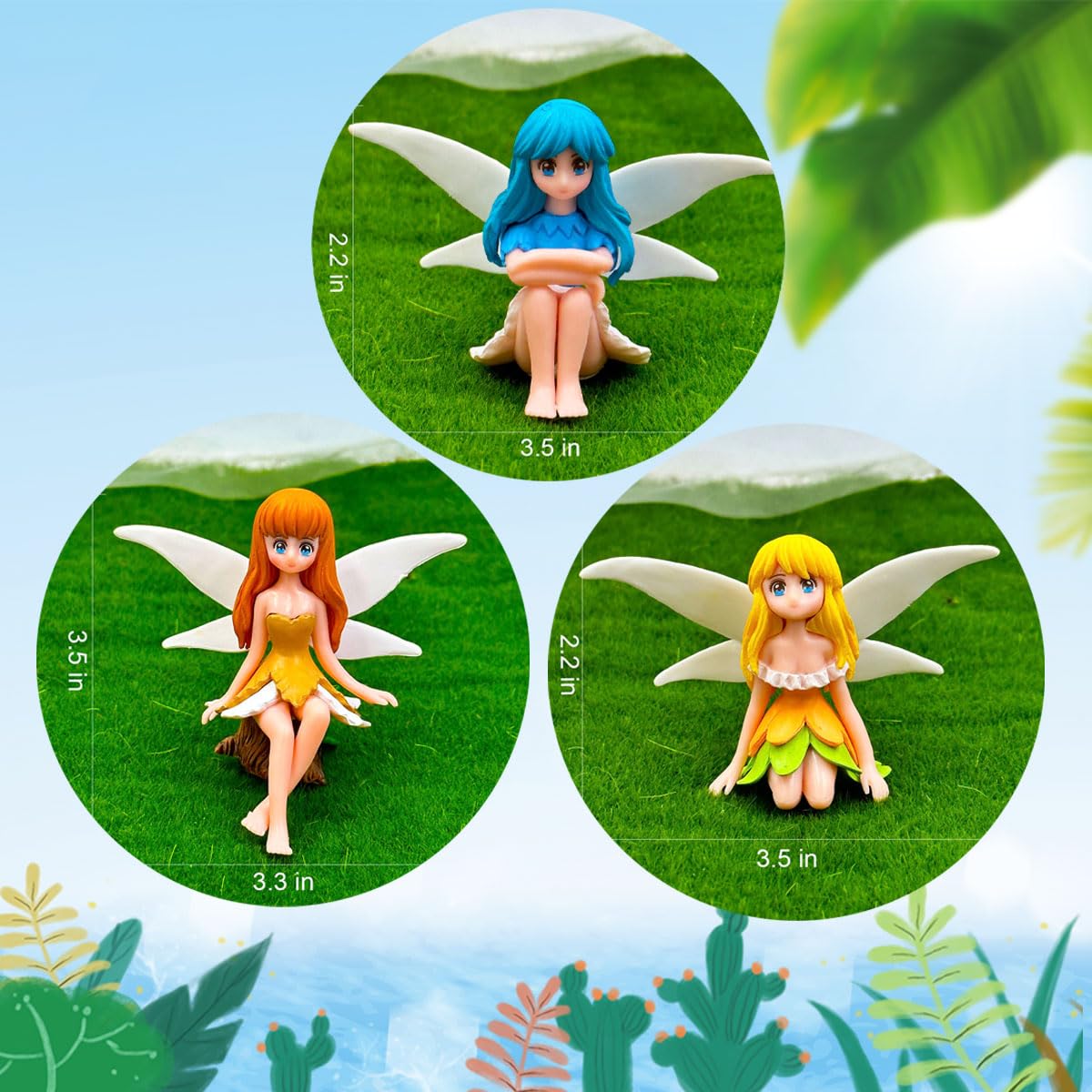 Suartus gift-ready four-pack of fairy figures for craft lovers.