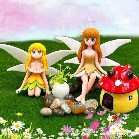 Suartus small fairy figures sized 1.96 to 3.15 inches for versatile decor.
