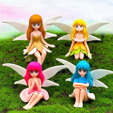 Suartus four-pack fairy figures for wedding or party decor and gifts.